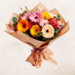 Flores Primaverales de 10 Gerberas Multicolor