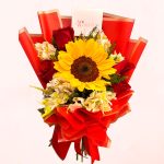 Ramo de Rosas, Girasol y Astromelias