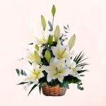 Arrimo Funebre de lilium Blanco
