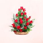 Canasto de 20 Rosas Rojas Importadas