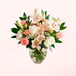Florero de Rosas, Llium y Astromelias