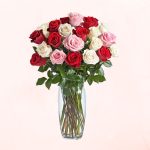 Florero de 25 Rosas Importadas