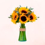 Florero de 8 Girasoles