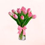 Florero de 10 Tulipanes Rosados