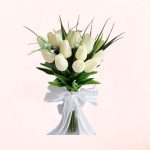 Ramo de Novia 20 Tulipanes Blancos