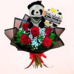 Ramo de 6 Rosas Rojas para Graduado