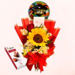 Ramo de Graduación Rosas, Girasol y Astromelias