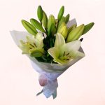 Ramo de 10 Varas de Lilium Blanco