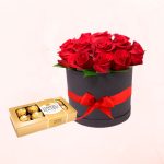 Box de Rosas Rojas con Bombones