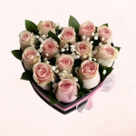 Box Corazon de Rosas Rosadas
