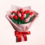 Ramo de Tulipanes Rojos y Rosados
