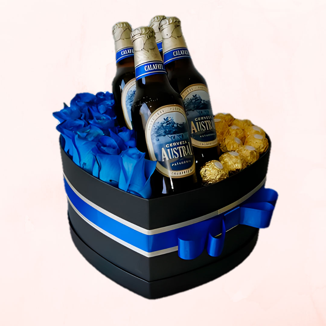 Box Corazon de Rosas Azules - Imagen 1