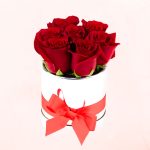 Box Cilindrico de Rosas Rojas