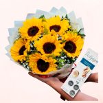 Ramo de Girasoles y Bombones belgian