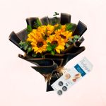 Ramo de Seis Girasoles y Bombones Belgian