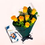Ramo de Rosas Amarillas y bombones Belgian
